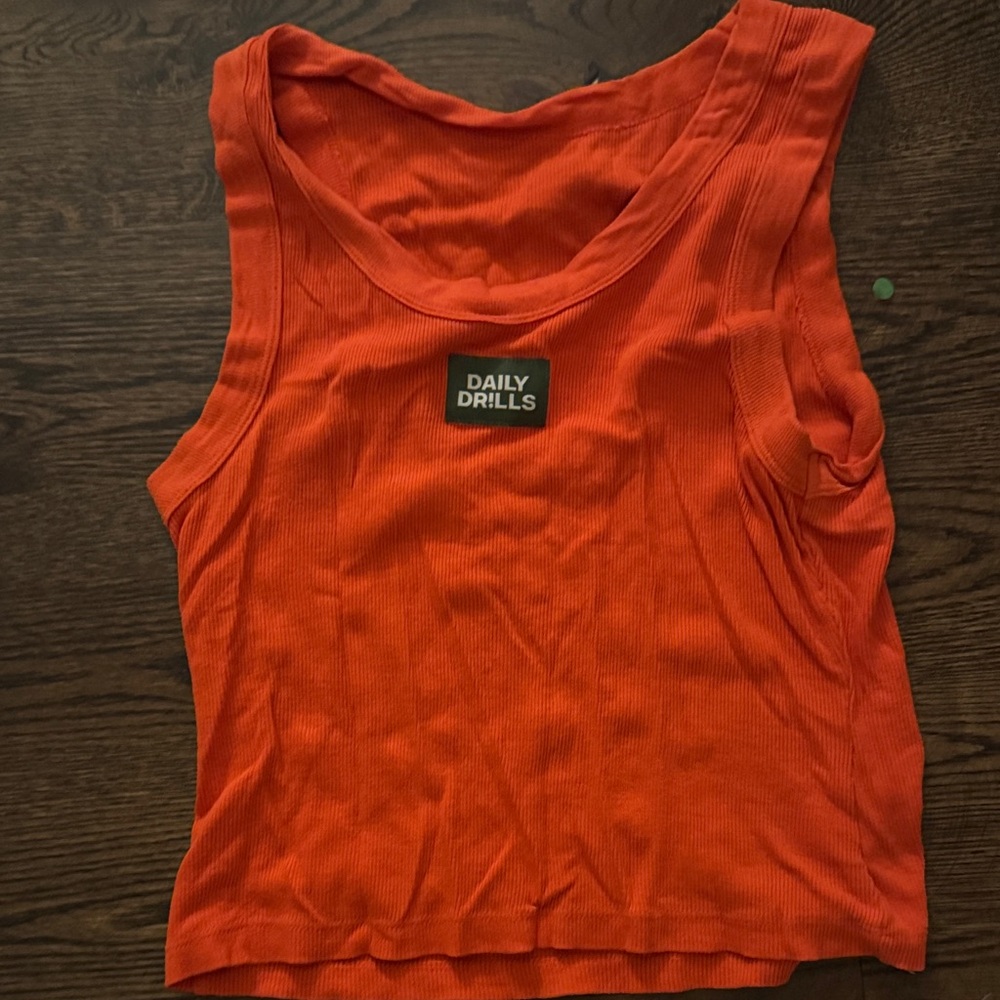 Daily Drills Vibrant Orange Tank Top